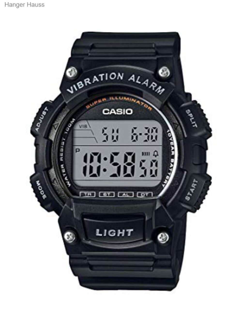 Men's Digital Watch with Stopwatch, Timer, LED Light, 100M Water Resistance